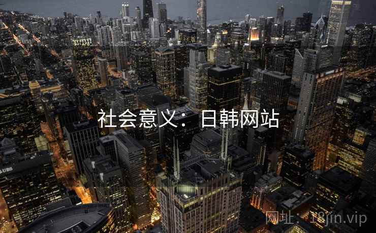 社会意义：日韩网站