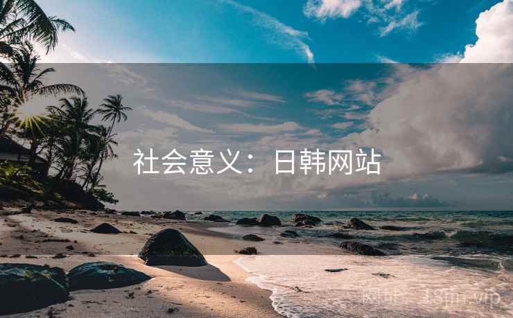 社会意义：日韩网站