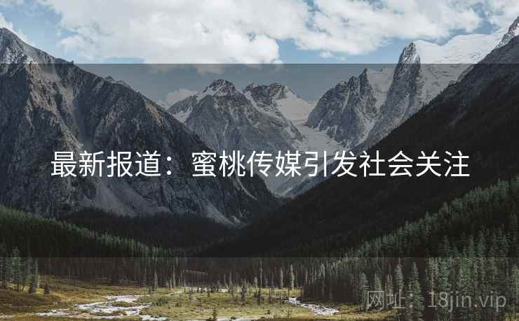 最新报道：蜜桃传媒引发社会关注